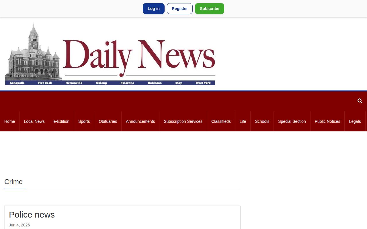 Crawford County Rob Daily News crime and courthouse coverage